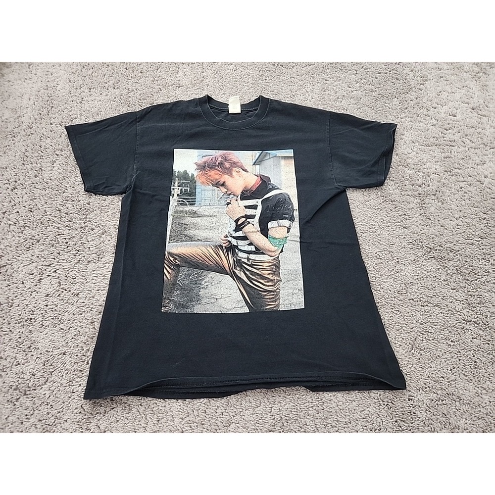 Mark Lee NCT 127 Fire Truck T Shirt Mens M Gildan Black Band Merch K-Pop Hip Hop